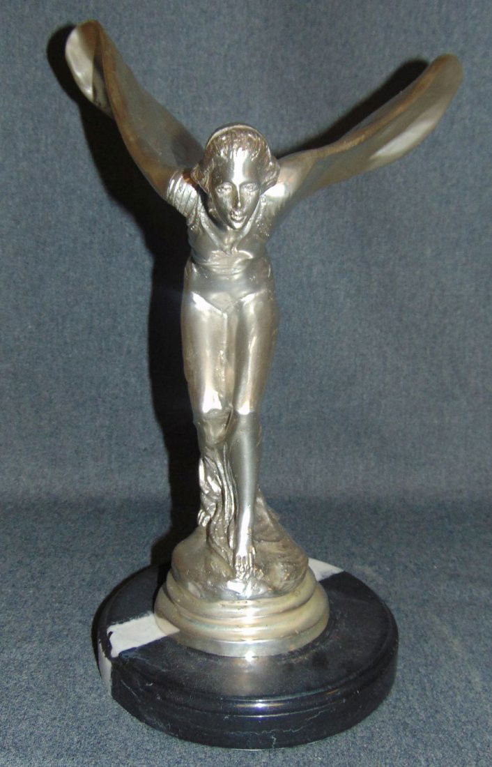 Bronze Spirit of Ecstasy Sculpture on Marble (1 of 5)