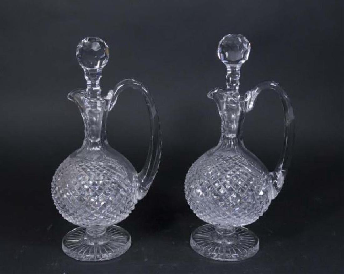 :Pair Cut Glass Decanters with Stoppers (1 of 5)