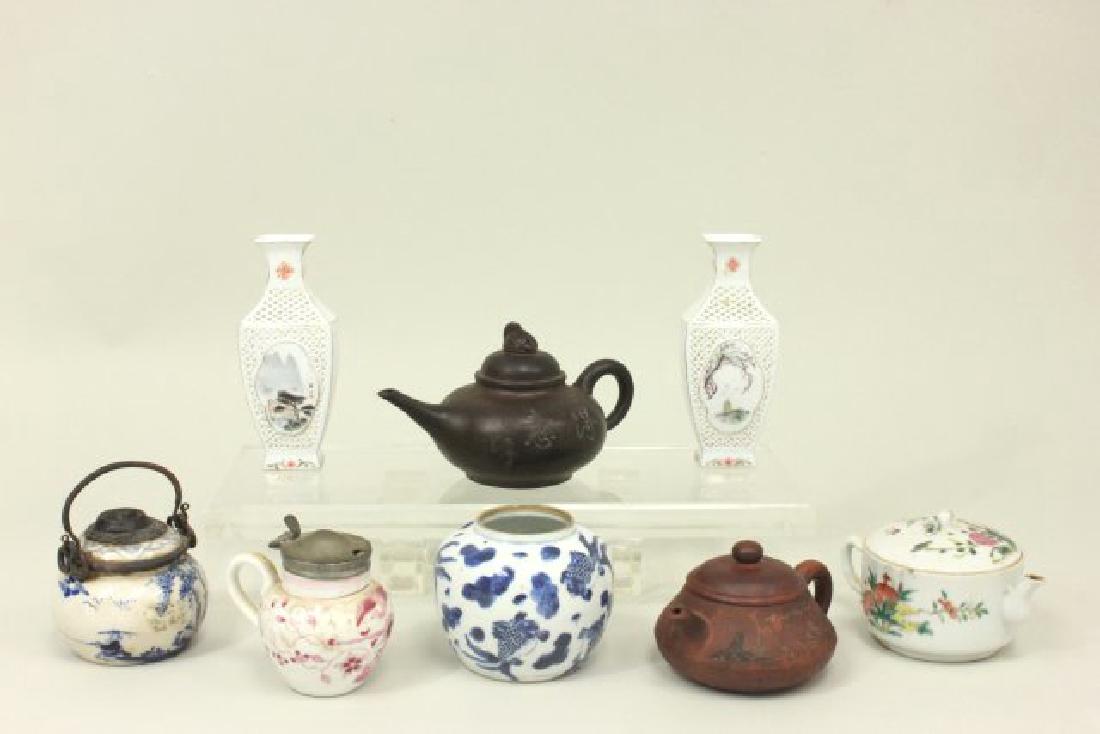 Lot of 8 Asian Porcelain & Clay Items (1 of 6)