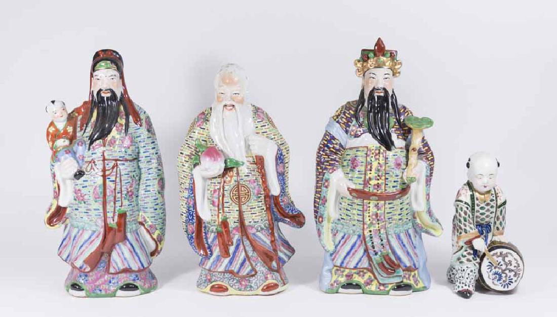 4 Chinese Porcelain Figures of Deities (1 of 9)