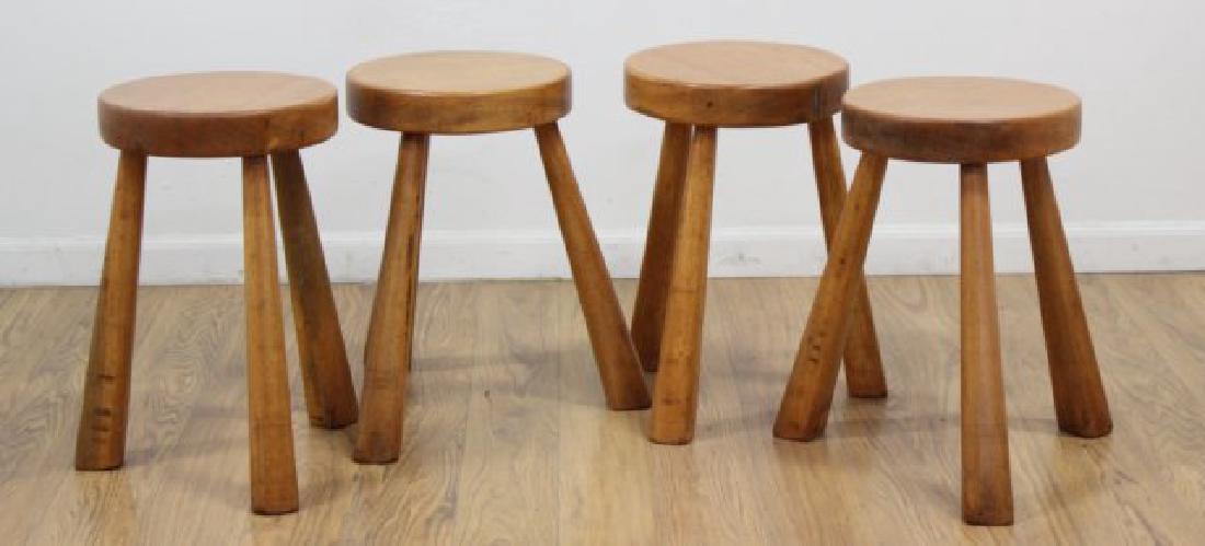 Set 4-50s American Walnut Stools (1 of 2)