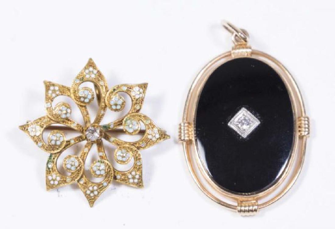 :14K Yellow Gold Pendant & Pin (1 of 4)