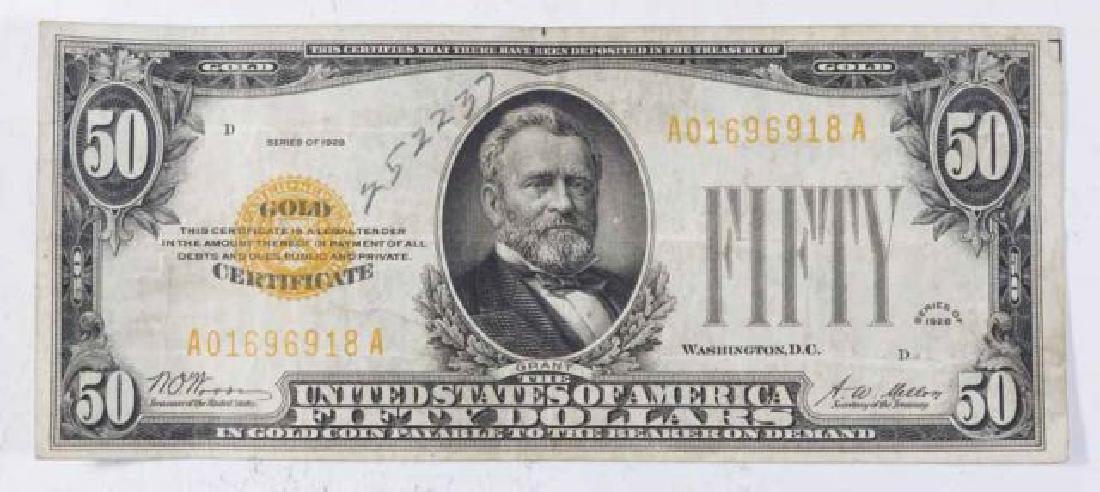 :1928 Gold $50 Certificate (1 of 4)