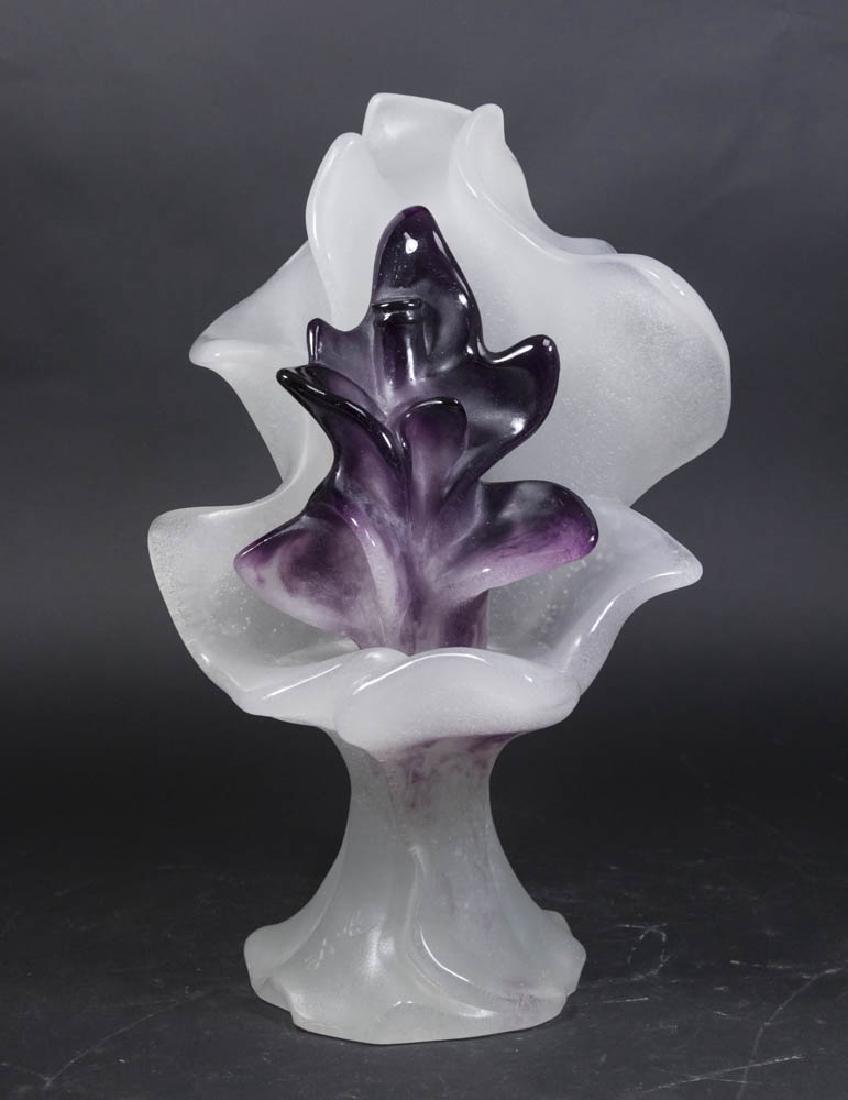 Salvador Dali for Daum, Pate de Verre Sculpture: 1980. "Phonographe Antediluvien." Stamped Daum and signed Dali. Approx. 18" H.