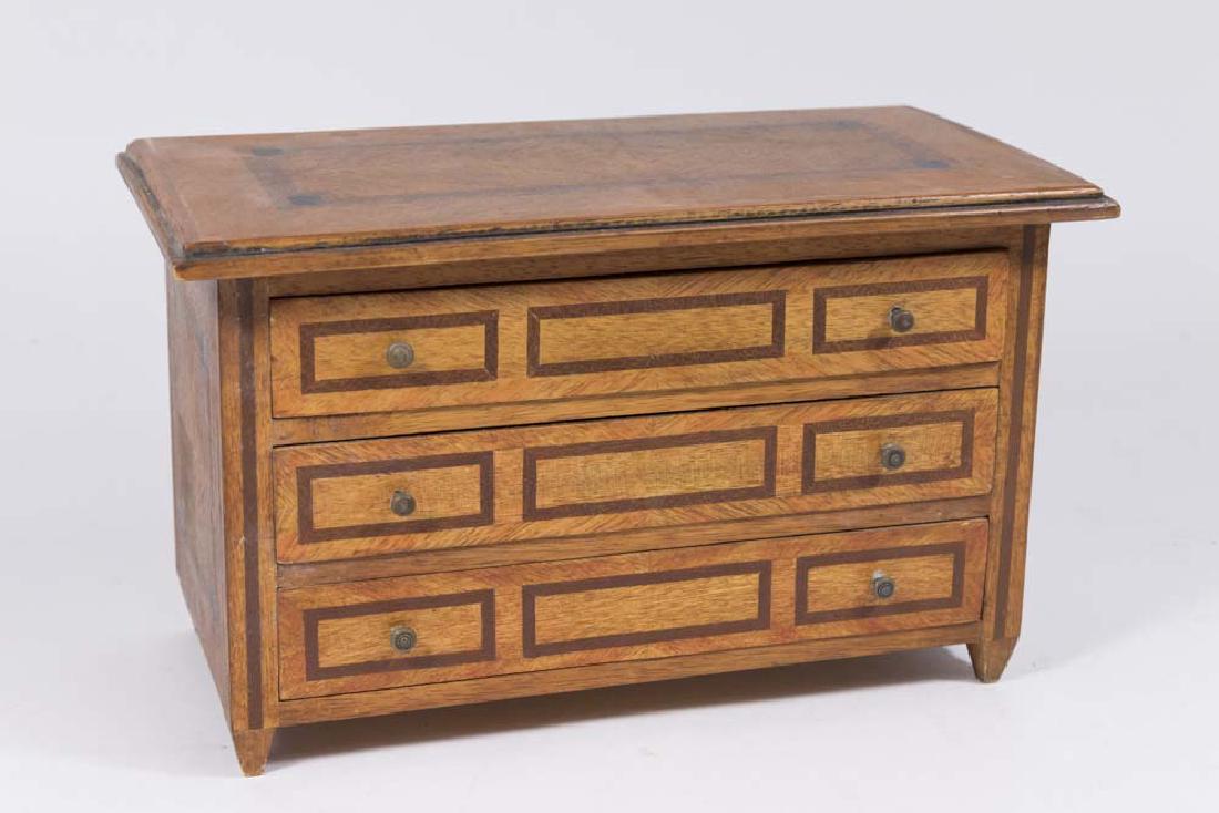 Miniature Inlaid 3-Drawer Commode (1 of 5)