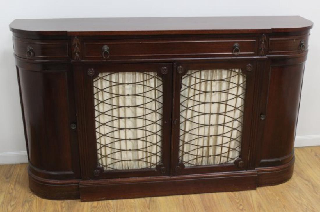 Mahogany 1940s Regency Style Credenza (1 of 2)