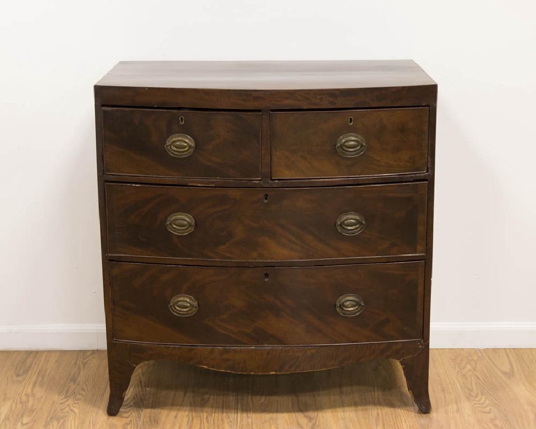 Mahogany English Bowfront Chest (1 of 8)