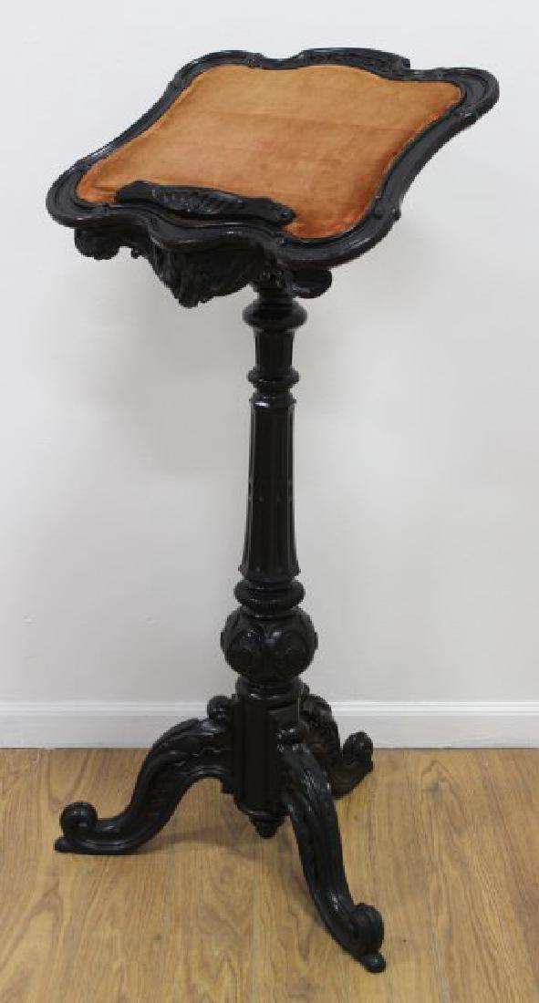 Victorian Carved Scroll Leg Music Stand (1 of 2)