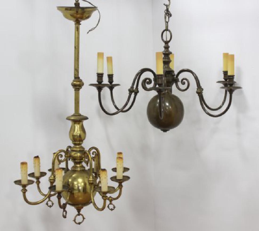 2 Dutch Baroque Style Brass Chandeliers (1 of 3)