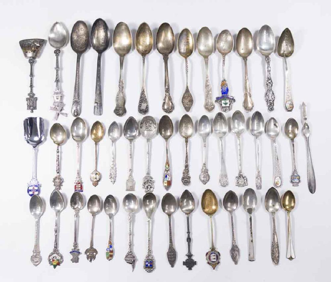 :Group of Sterling & Silver Plated Souvenir Spoons (1 of 8)