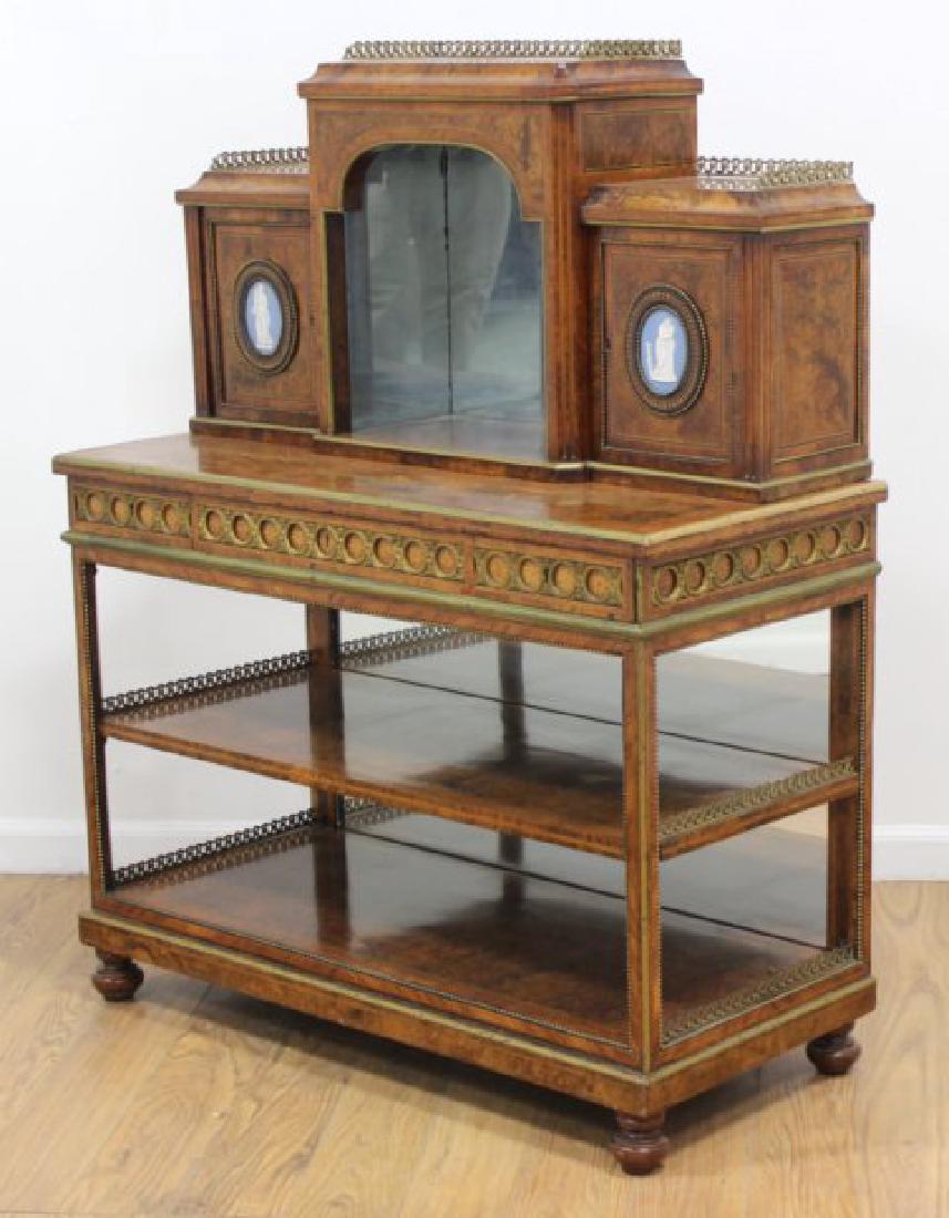 Victorian Burlwood Cabinet with Wedgwood Plaques (1 of 5)
