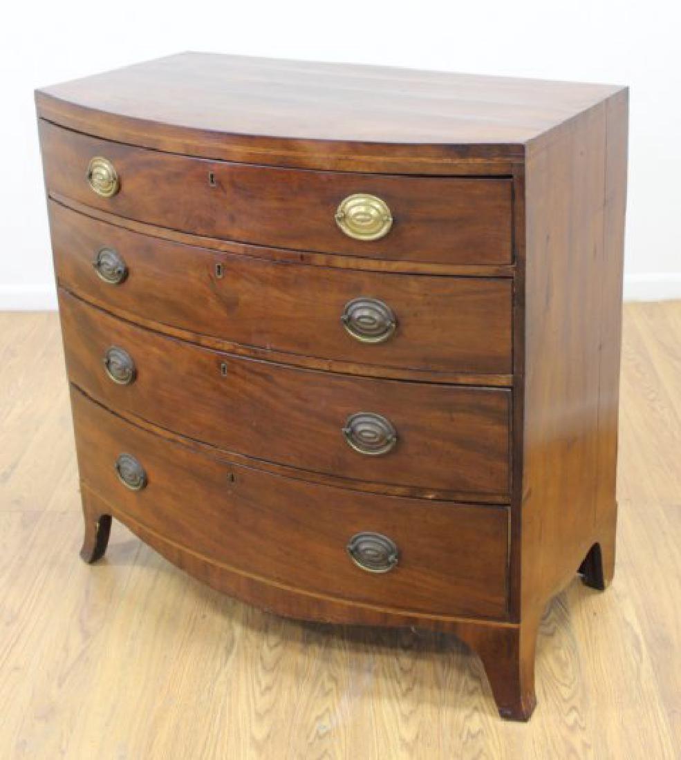 Bowfront English 4-Drawer Dresser (1 of 2)