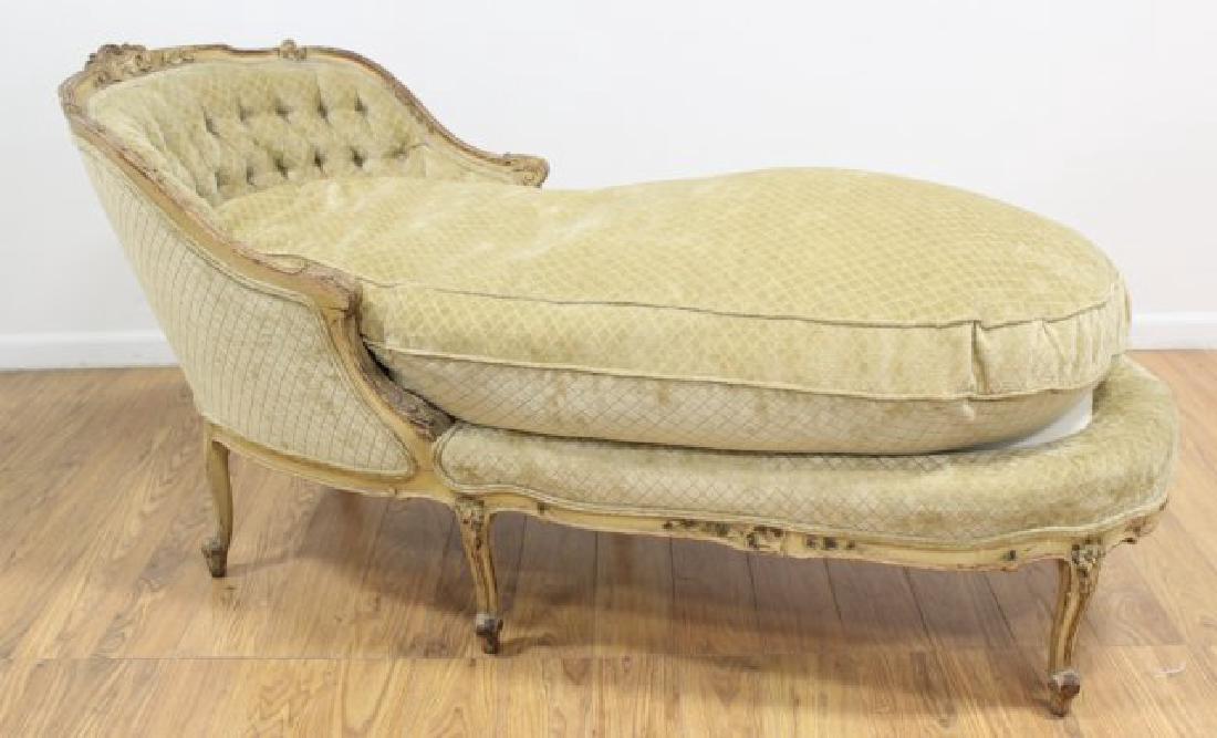 Paint Decorated French Style Chaise Longue (1 of 2)