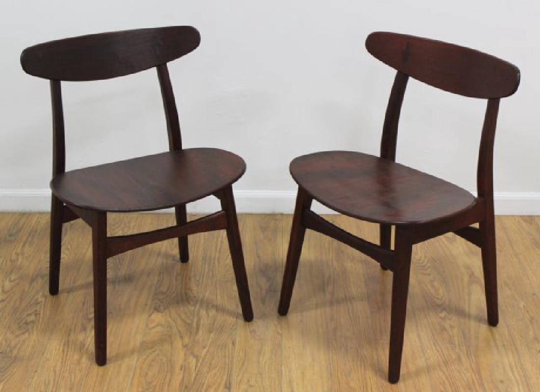 Pair Hans Wegner Teak Side Chairs (1 of 3)