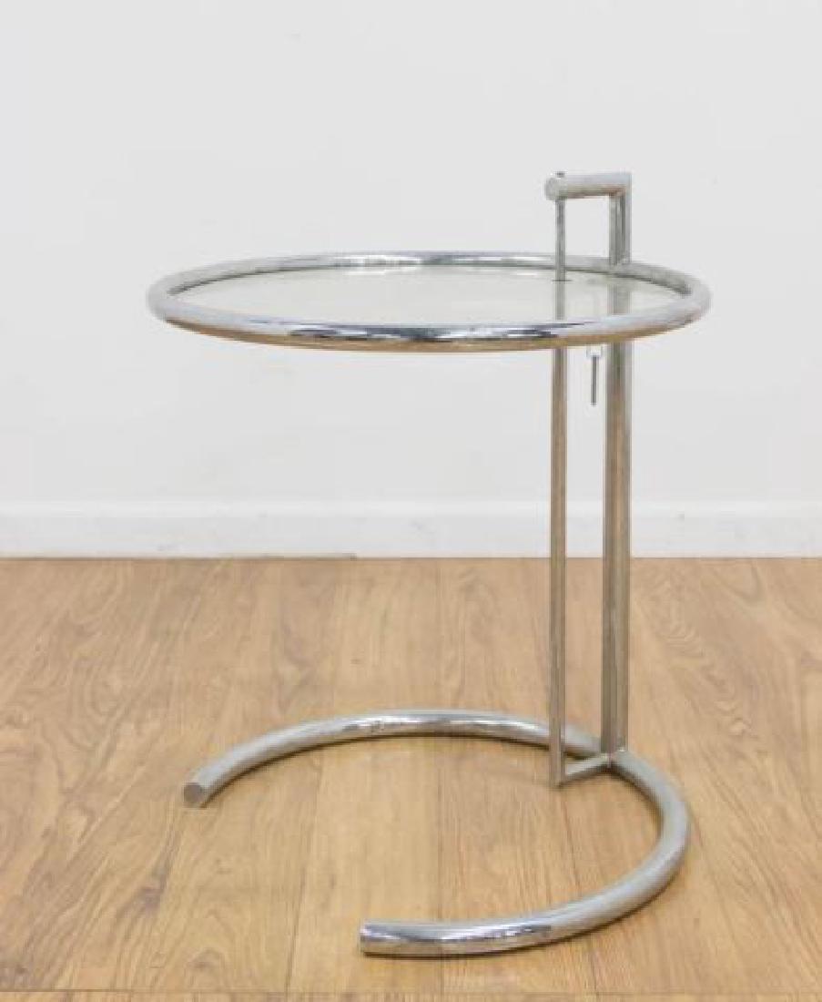 :Eileen Gray Round Chrome & Glass Side Table (1 of 5)