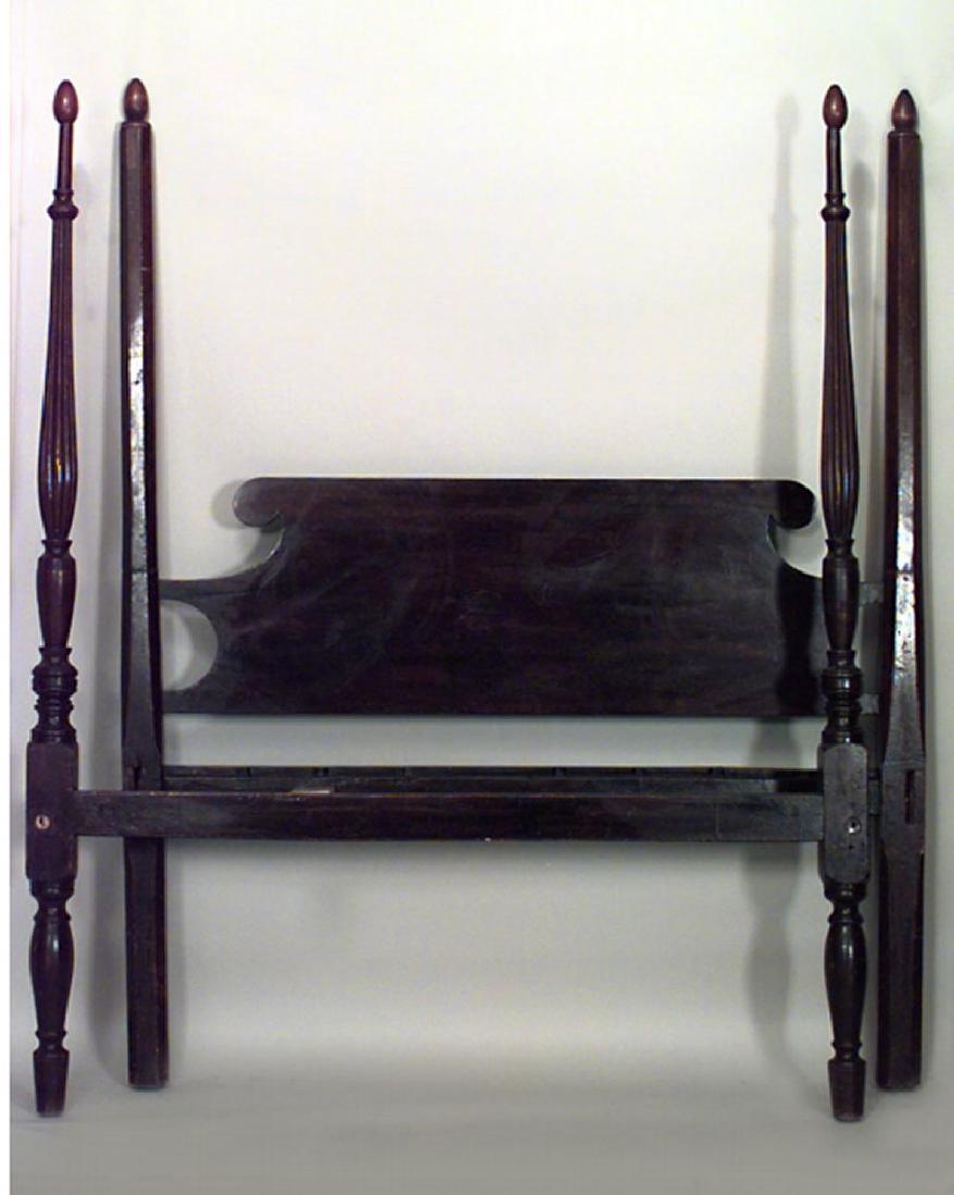 American Empire Style Mahogany 4-Post Bed (1 of 1)
