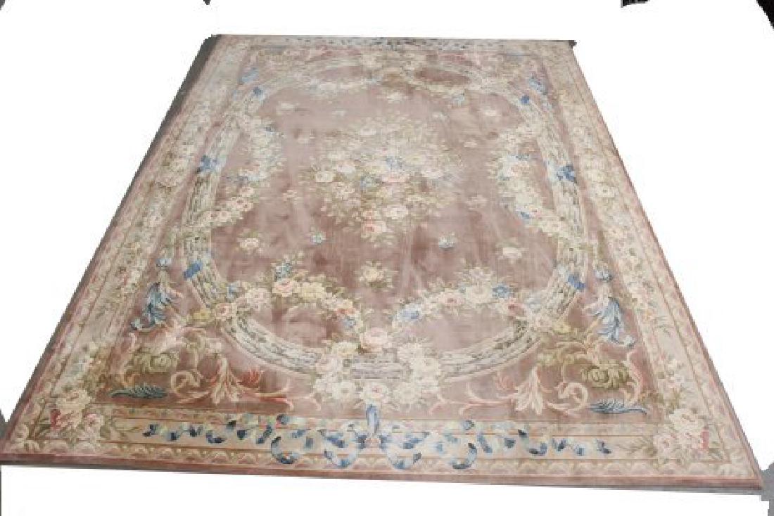 Aubusson Design Hand-Knotted Wool Rug/Carpet (1 of 8)