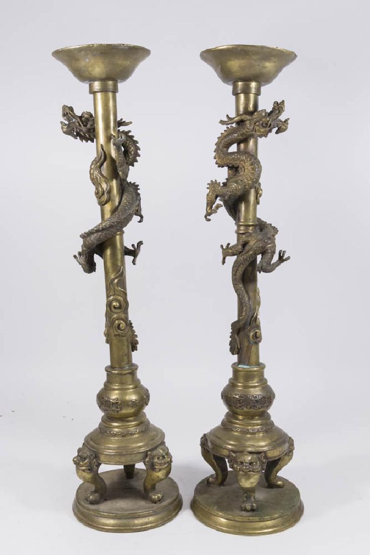Pair Chinese Figural Candlesticks (1 of 4)