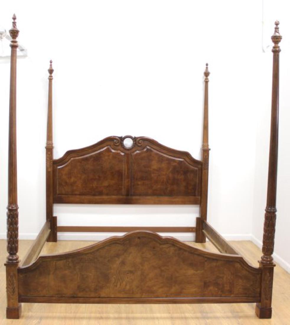 King-Size Mahogany Poster Bed (1 of 3)