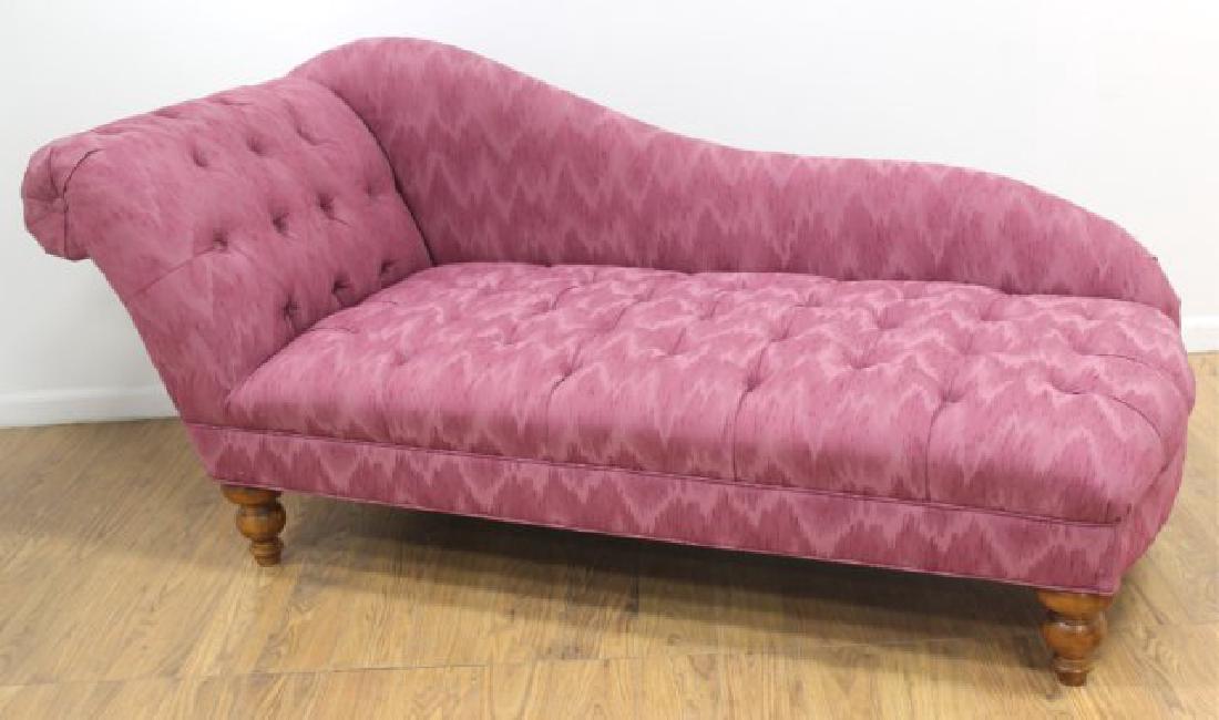 Upholstered Chaise Lounge: Approx. 75" L x 31" W.