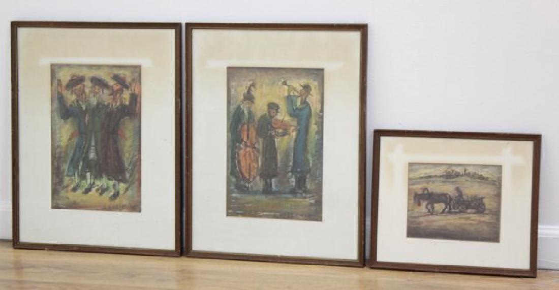 Simon Nathan Karczmar, 3 Jewish Shtetl Scenes (1 of 5)