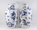 Pair Chinese Blue & White Porcelain Vases - 4