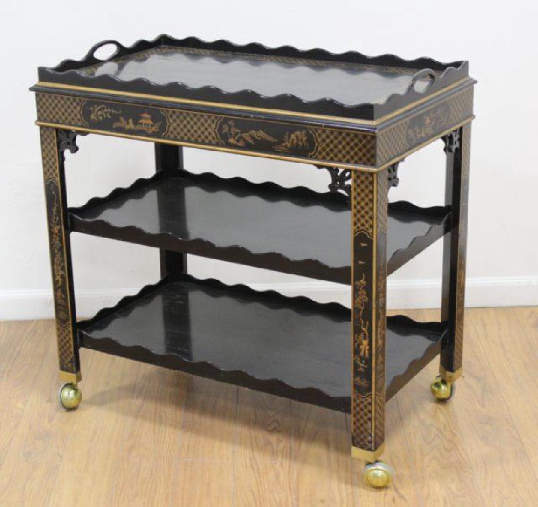 :Chinoiserie Style Bar Cart with Removable Tray (1 of 4)