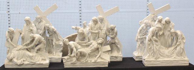 Set 6 Plaster Stations of the Cross: Set 6 Plaster Stations of the Cross