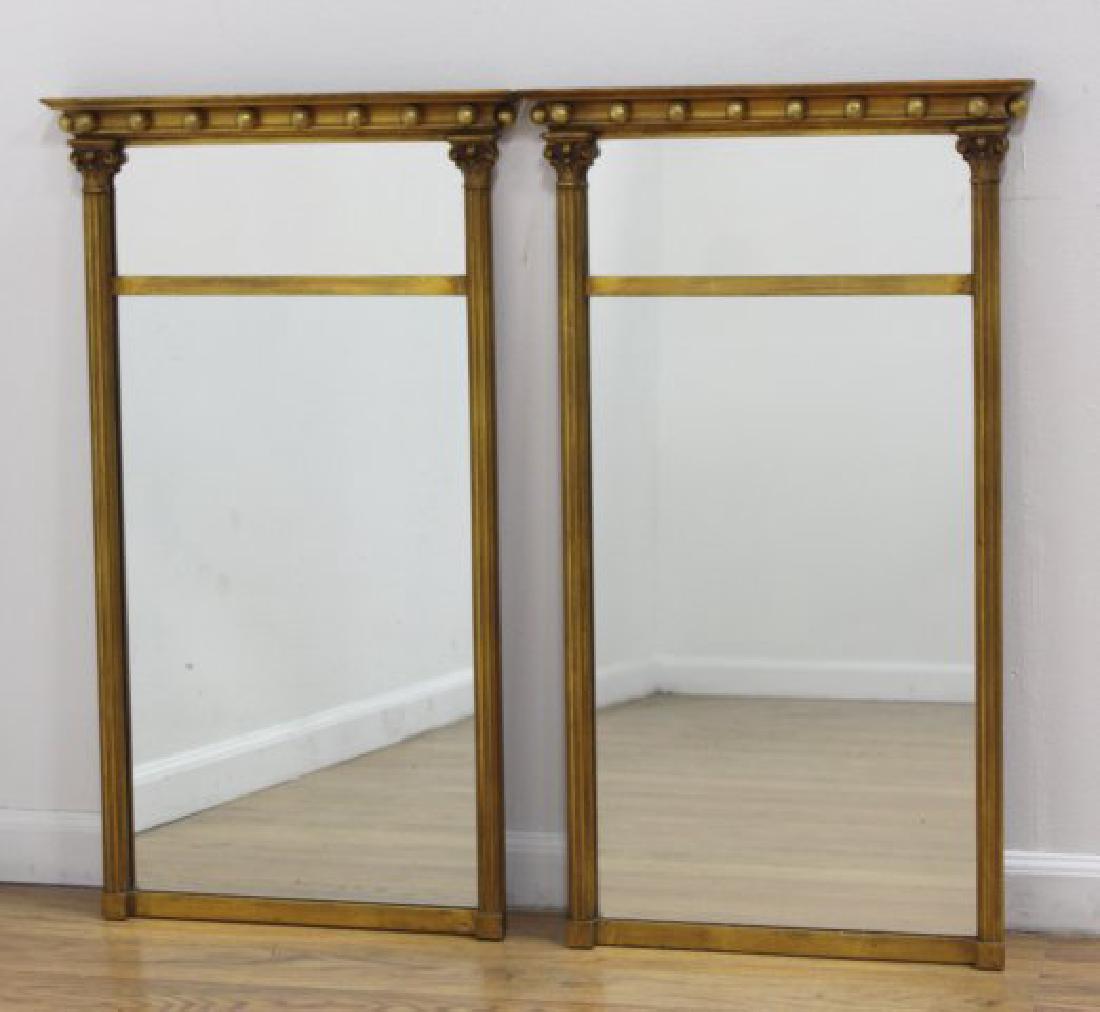 Pair Regency Style Giltwood Mirrors (1 of 3)