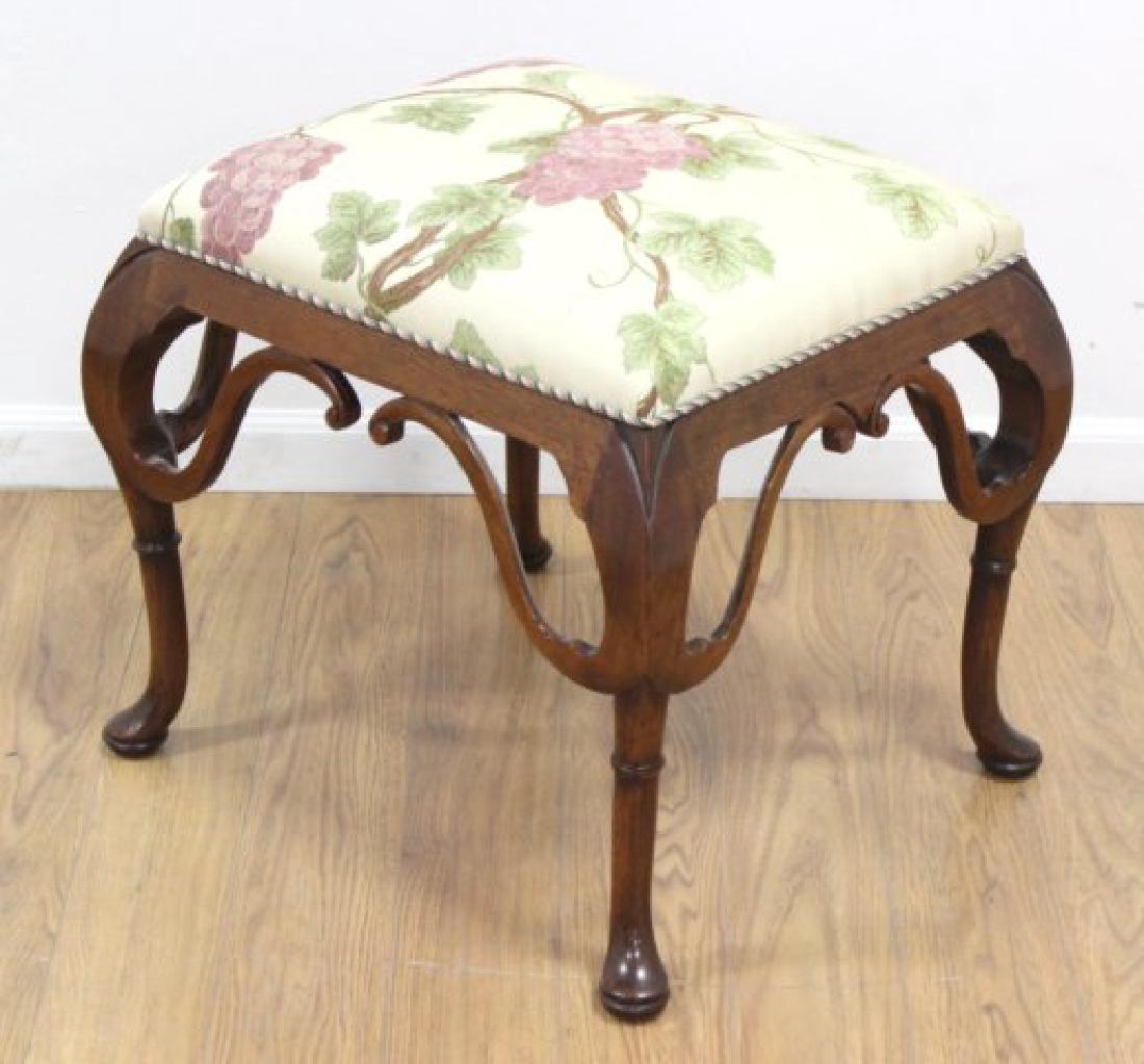 Queen Anne Style Walnut Bench (1 of 3)