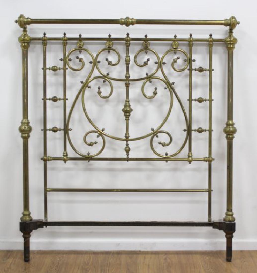 Victorian Brass Headboard: Approx. 62" H x 53" W.
