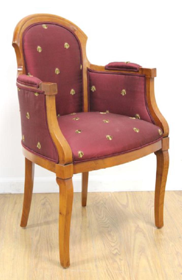 Neoclassic Style Fruitwood Club Chair (1 of 4)