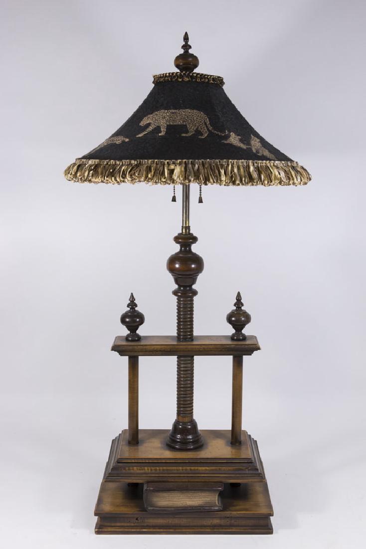 Walnut Stained Bookpress Lamp (1 of 5)