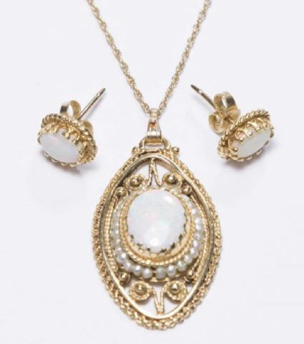 :3-Piece 14K Gold & Opal Set (1 of 3)