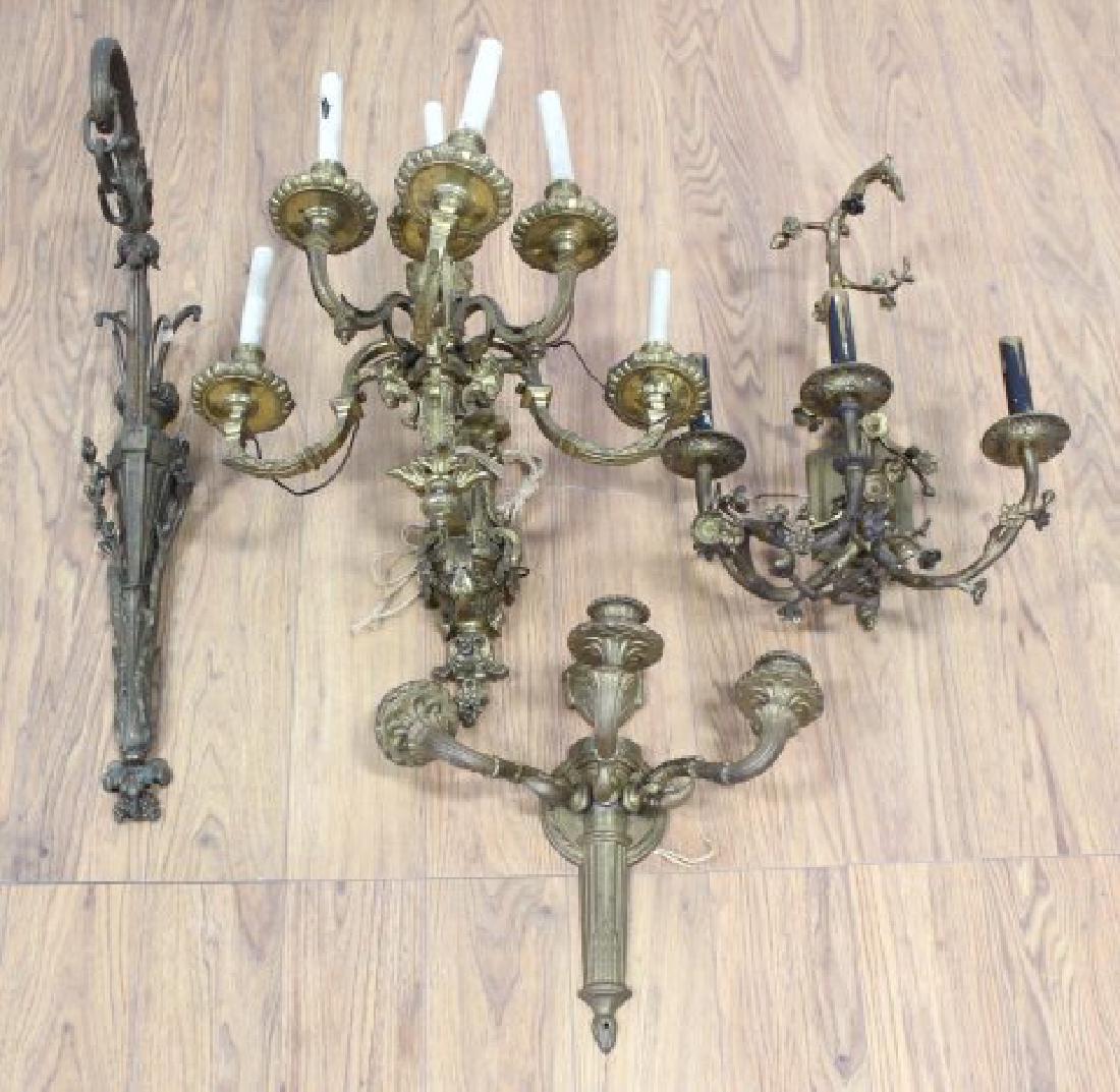 4 French Gilt Bronze Wall Fixtures (1 of 5)