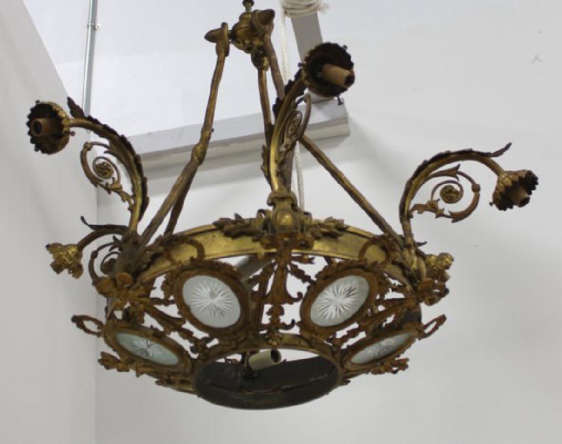Louis XVI Style Gilt Bronze 8-Light Chandelier (1 of 2)