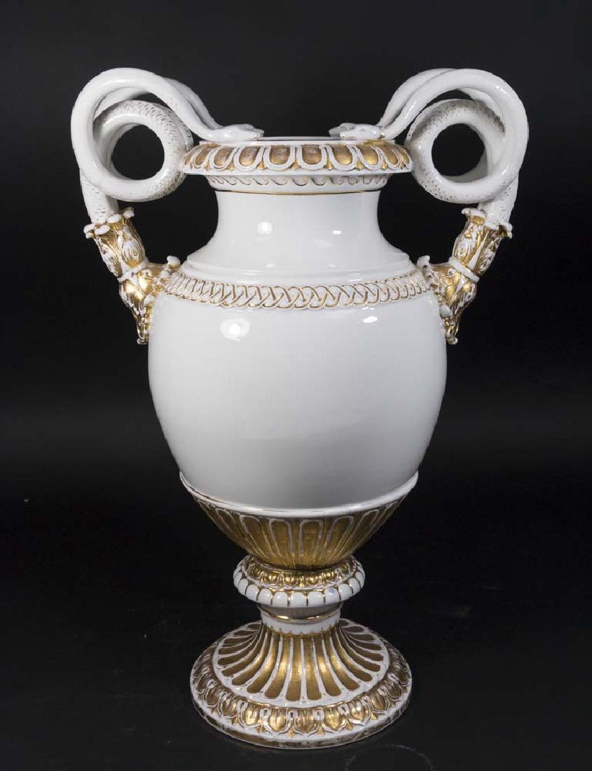 19th C. Meissen Gilt White Ground Urn (1 of 6)