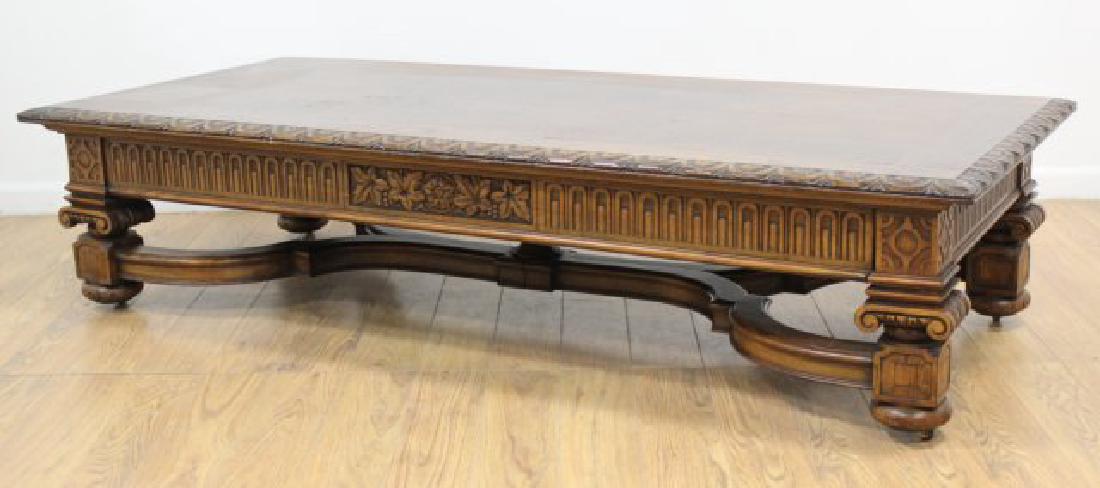 Renaissance Revival Panelled Walnut Coffee Table (1 of 6)
