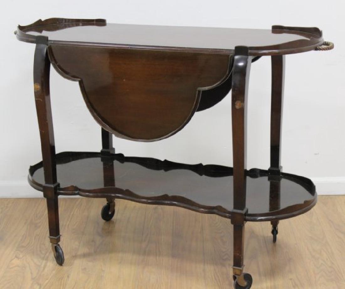 Mahogany Drop-Leaf Tea Cart (1 of 6)