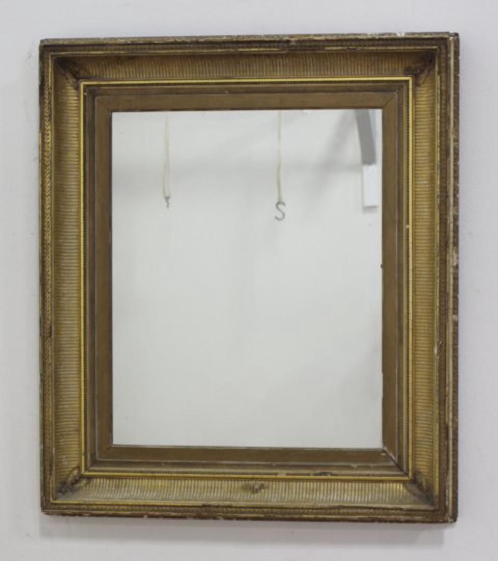 Antique Wooden Framed Mirror (1 of 2)
