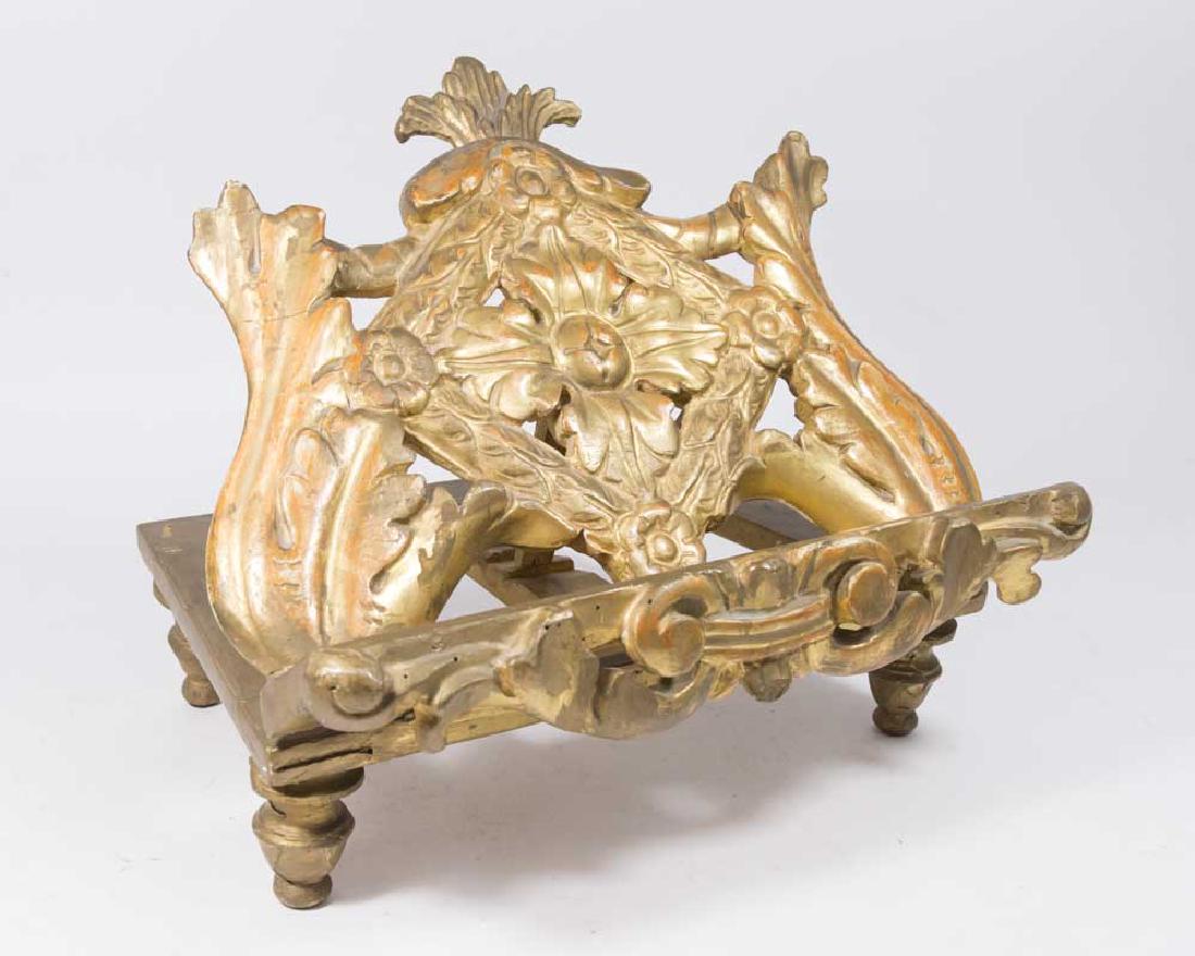 Antique Carved Giltwood Tabletop Book Stand (1 of 4)