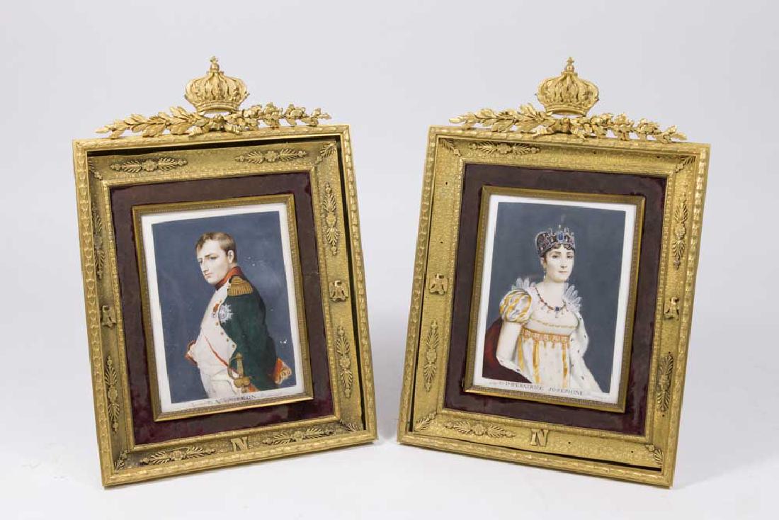 Pair 19th C. Handpainted Miniatures (1 of 7)