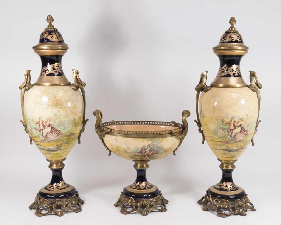 3-Piece Sèvres Style Console Set (1 of 5)