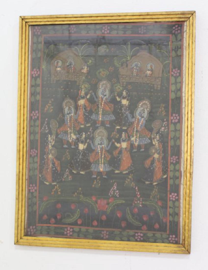Indian Oil on Cloth Painting (1 of 2)