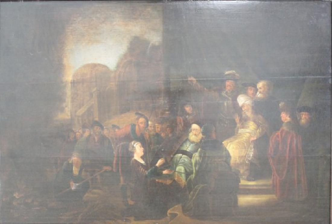 18th/19th C. Panel, Greeting the King (1 of 2)