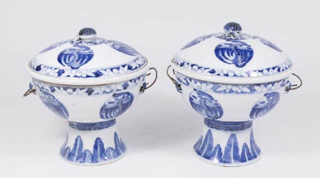 :2 Chinese Canton Porcelain Covered Rice Bowls (1 of 6)