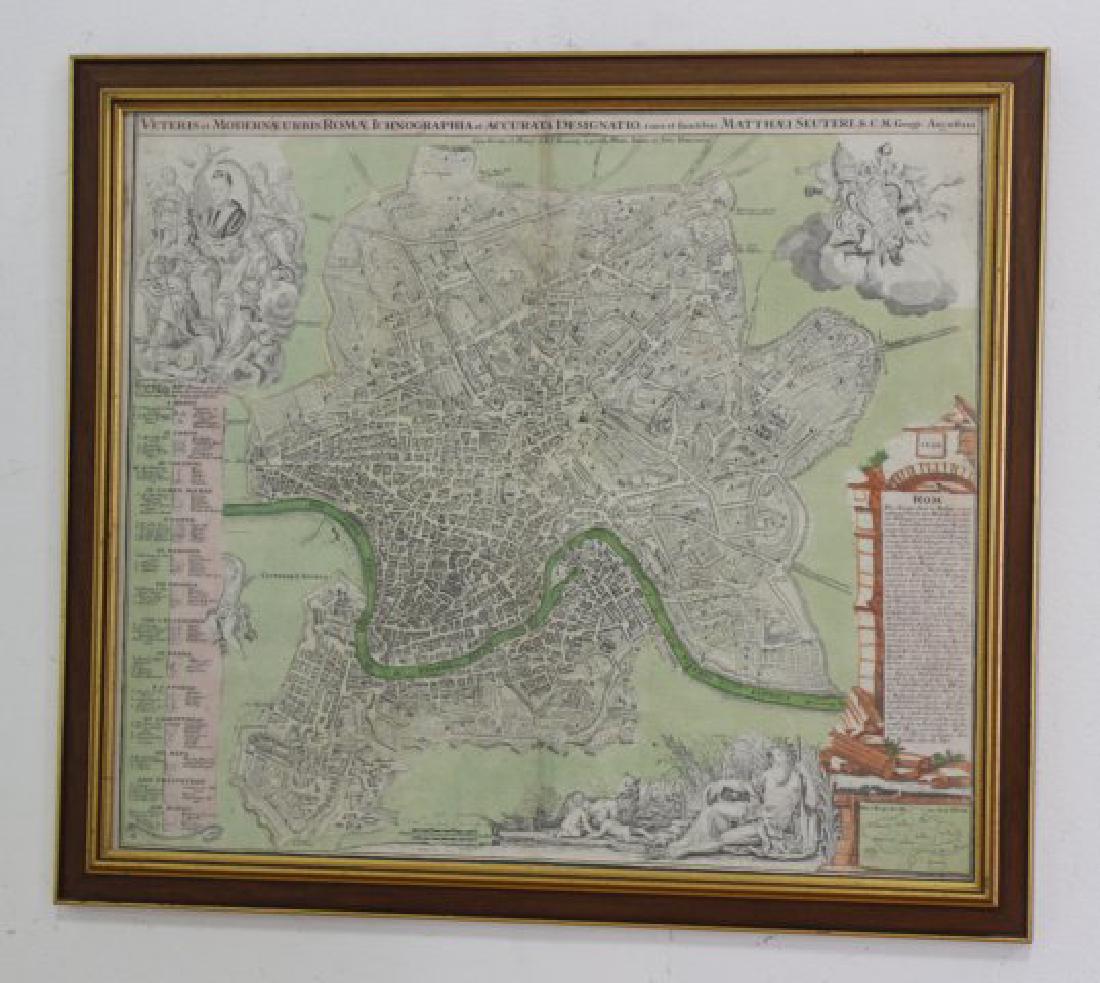 George Matthaus Seutter, Map of Rome (1 of 3)