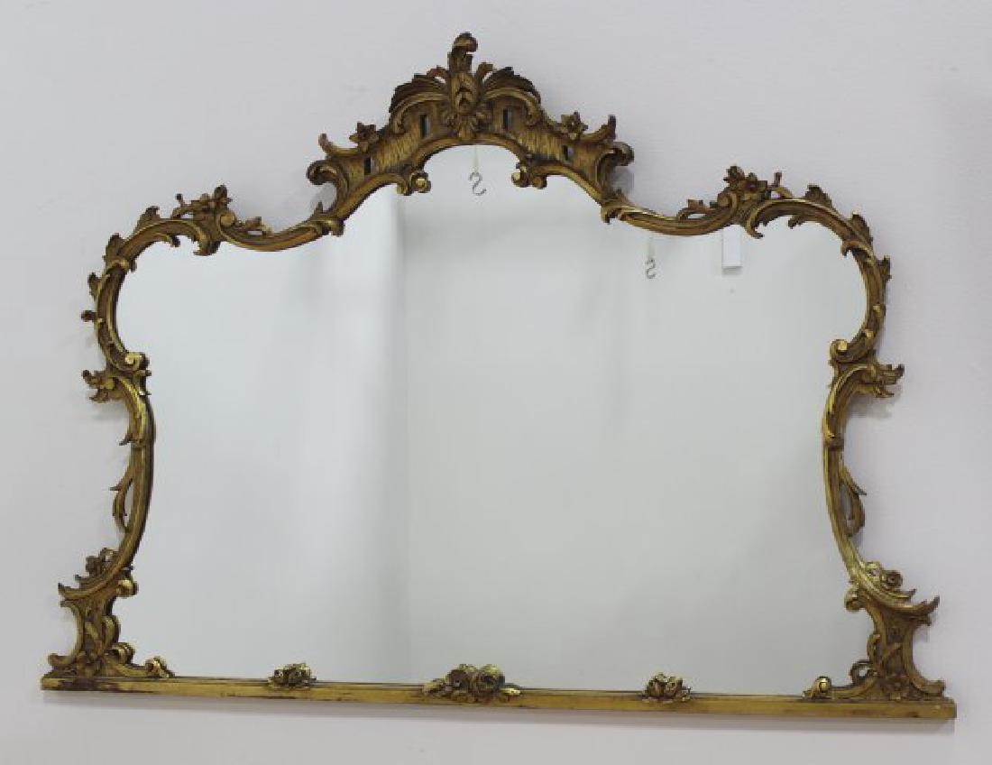:Rococo Giltwood Headboard Mirror (1 of 2)