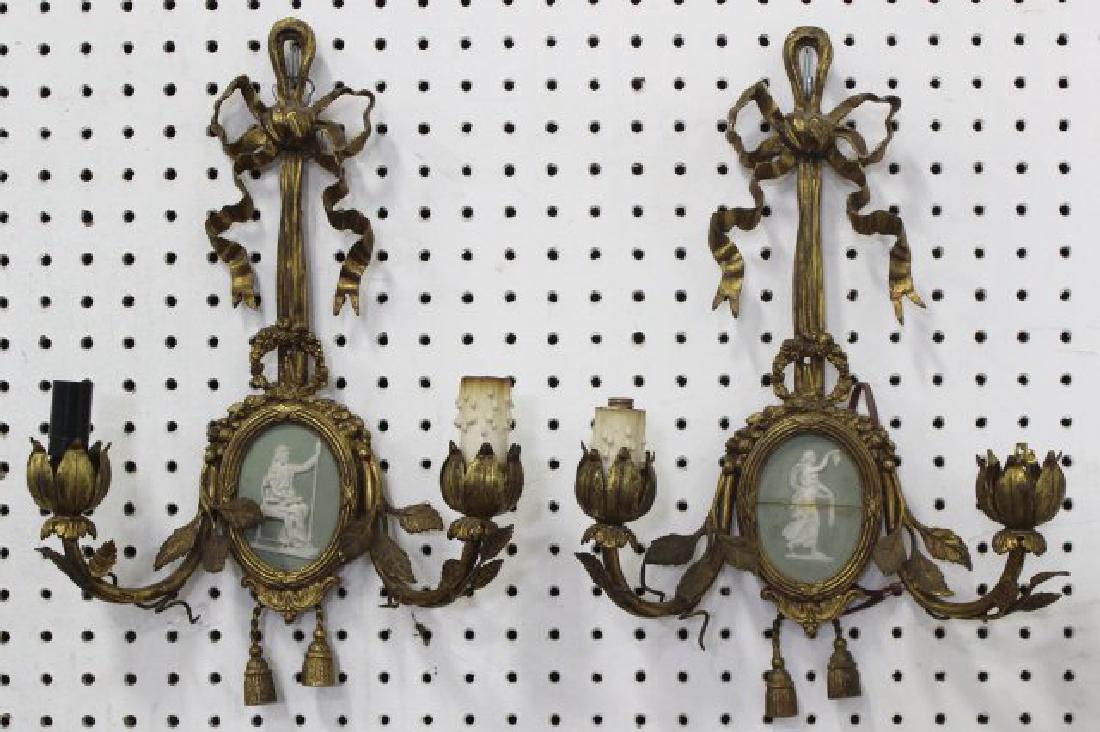 Pair Gilt Bronze French Sconces (1 of 5)