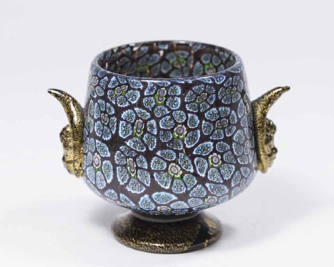 Small Venetian Gilt Millefiori Glass Cup (1 of 3)